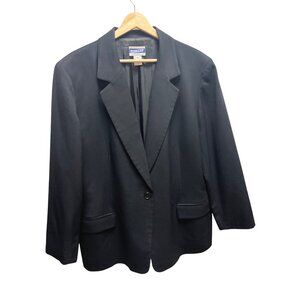 Pendleton Vintage 90's Black Wool Classic Tailored Blazer